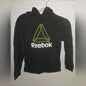 Reebok Black Hoodie with Neon Logo